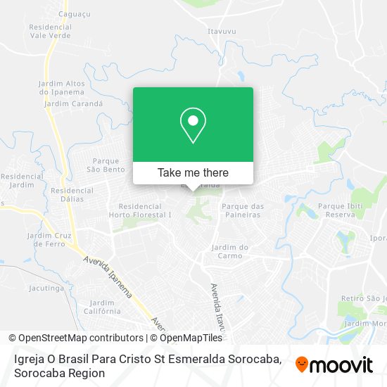 Igreja O Brasil Para Cristo St Esmeralda Sorocaba map