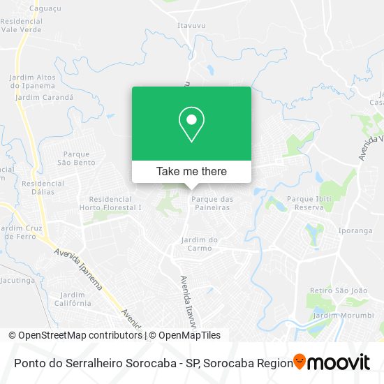 Mapa Ponto do Serralheiro Sorocaba - SP