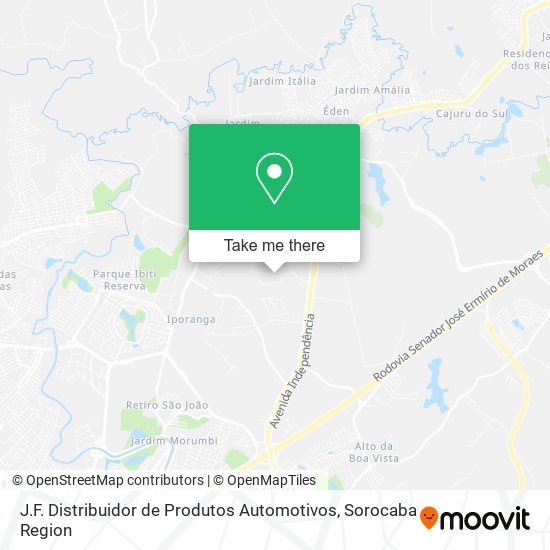 J.F. Distribuidor de Produtos Automotivos map