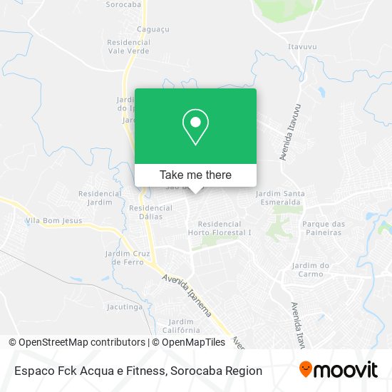 Espaco Fck Acqua e Fitness map