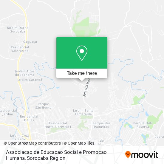 Mapa Associacao de Educacao Social e Promocao Humana