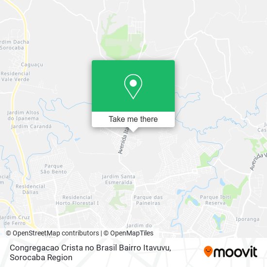 Congregacao Crista no Brasil Bairro Itavuvu map