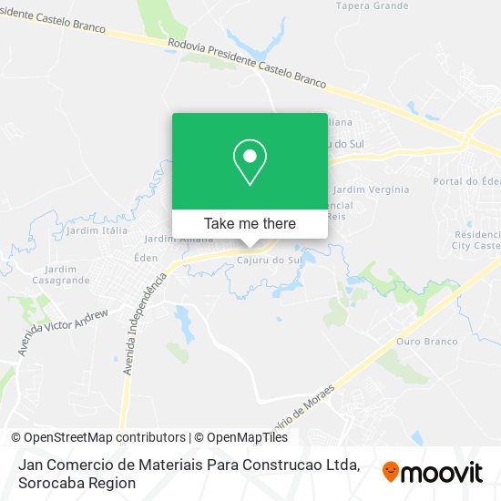 Mapa Jan Comercio de Materiais Para Construcao Ltda