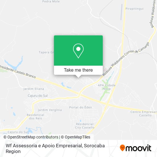 Mapa Wf Assessoria e Apoio Empresarial