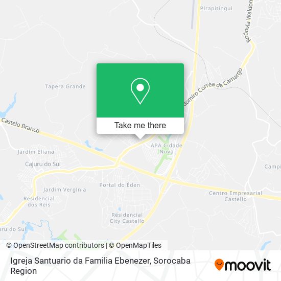 Mapa Igreja Santuario da Familia Ebenezer