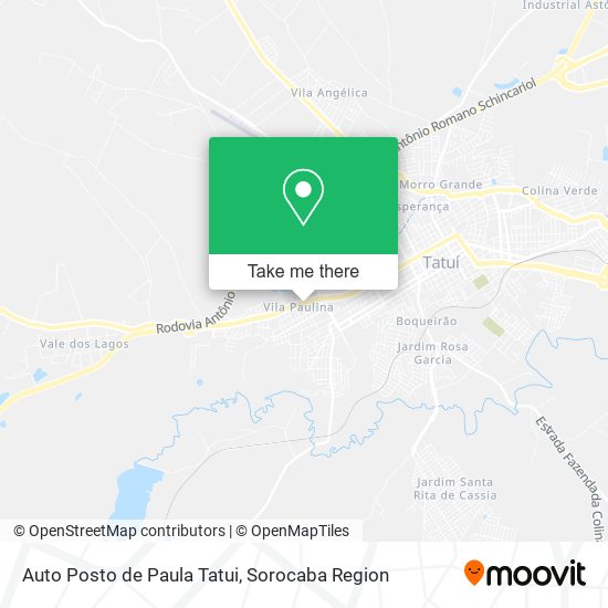 Auto Posto de Paula Tatui map