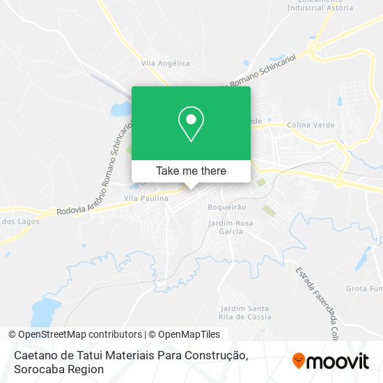 Caetano de Tatui Materiais Para Construção map