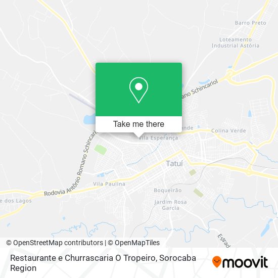 Mapa Restaurante e Churrascaria O Tropeiro