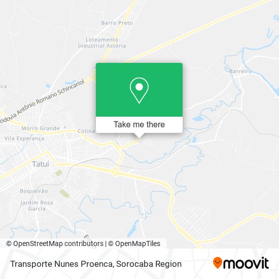 Transporte Nunes Proenca map