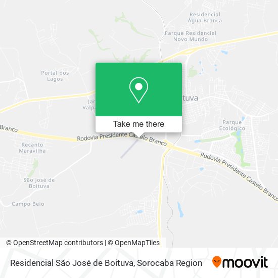 Mapa Residencial São José de Boituva