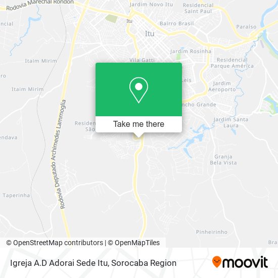 Igreja A.D Adorai Sede Itu map