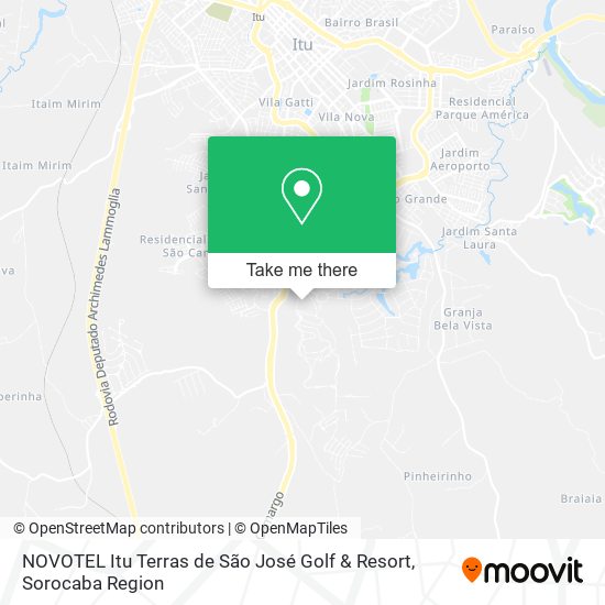 NOVOTEL Itu Terras de São José Golf & Resort map
