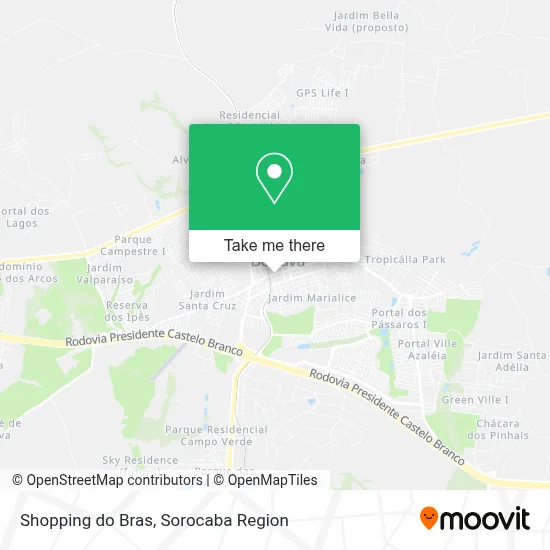 Shopping do Bras map