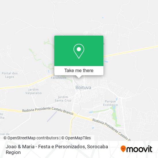 Mapa Joao & Maria - Festa e Personizados