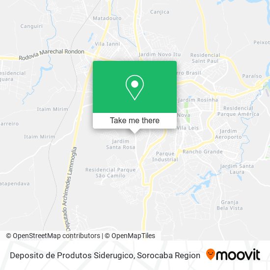 Deposito de Produtos Siderugico map