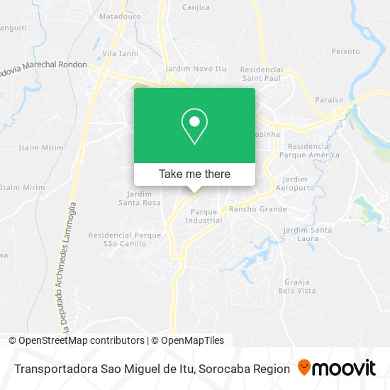 Transportadora Sao Miguel de Itu map