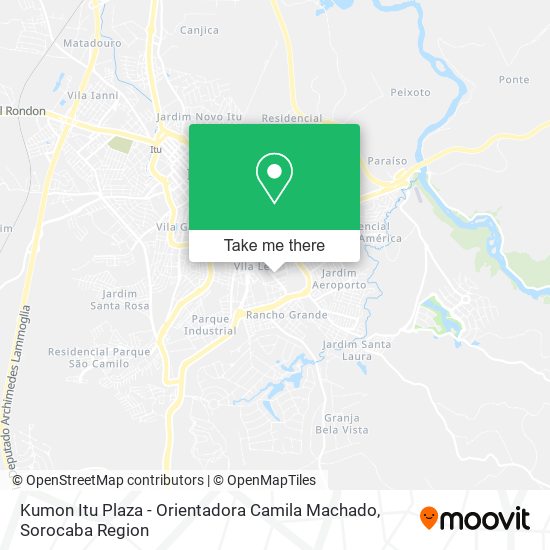 Mapa Kumon Itu Plaza - Orientadora Camila Machado