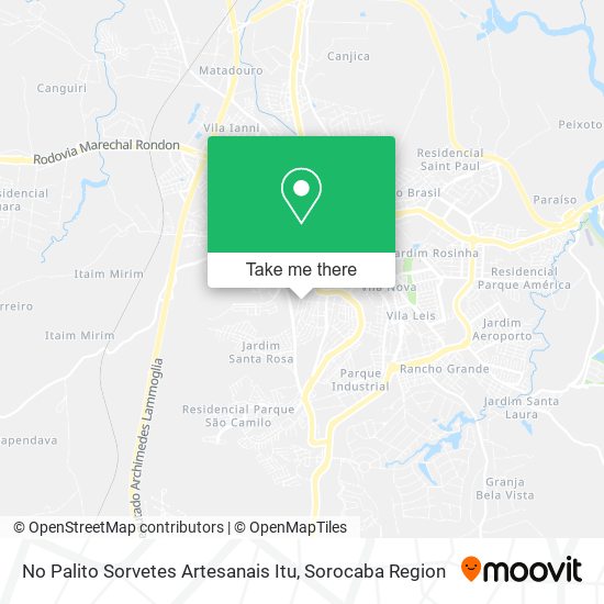 No Palito Sorvetes Artesanais Itu map