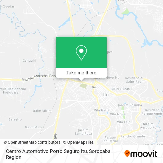Centro Automotivo Porto Seguro Itu map