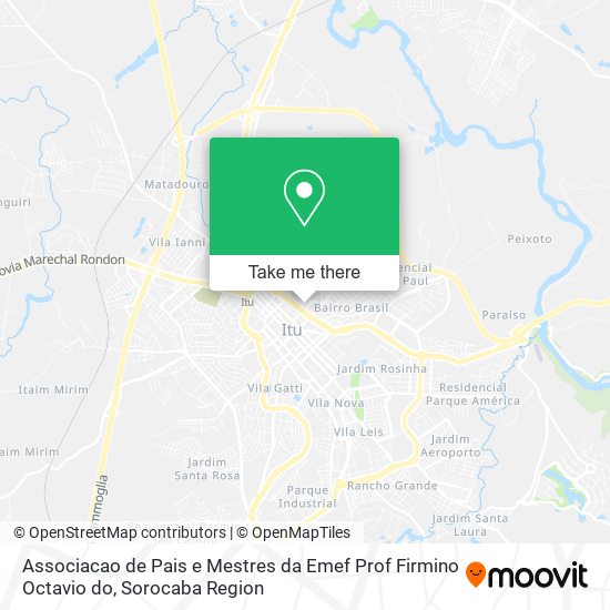 Mapa Associacao de Pais e Mestres da Emef Prof Firmino Octavio do