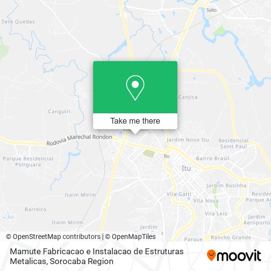 Mapa Mamute Fabricacao e Instalacao de Estruturas Metalicas