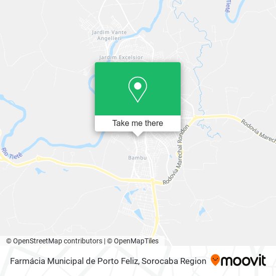 Mapa Farmácia Municipal de Porto Feliz