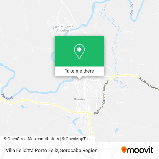 Villa Felicittá Porto Feliz map