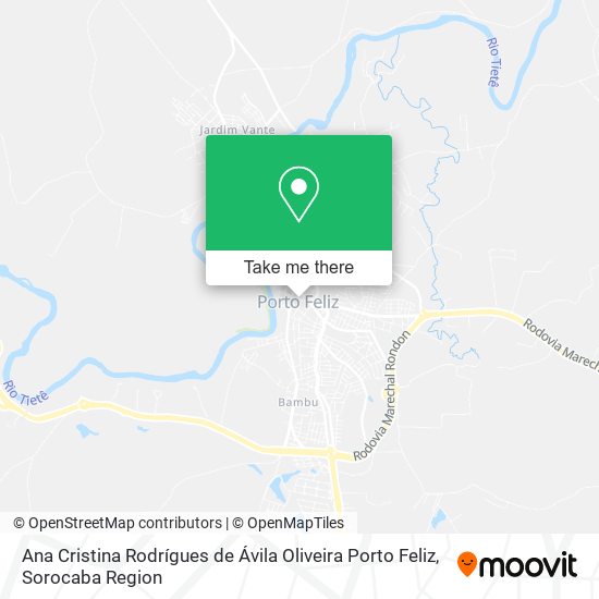 Mapa Ana Cristina Rodrígues de Ávila Oliveira Porto Feliz