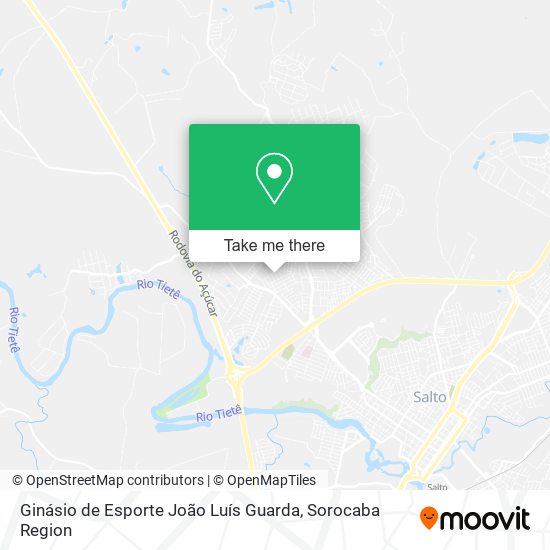 Mapa Ginásio de Esporte João Luís Guarda