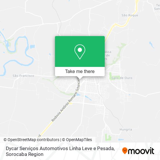 Mapa Dycar Serviços Automotivos Linha Leve e Pesada