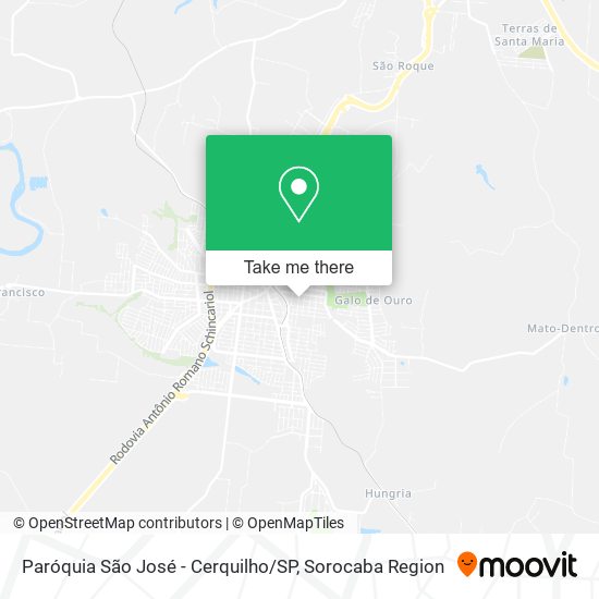 Mapa Paróquia São José - Cerquilho / SP