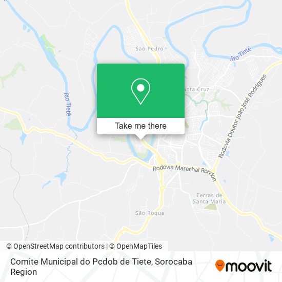 Comite Municipal do Pcdob de Tiete map