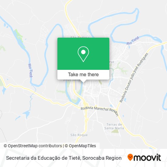 Mapa Secretaria da Educação de Tietê