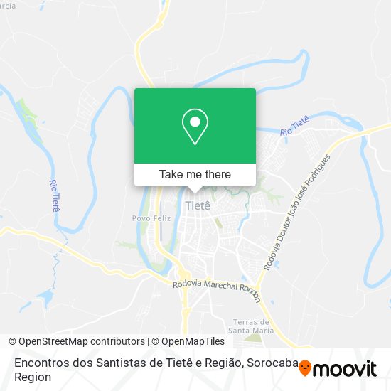 Encontros dos Santistas de Tietê e Região map