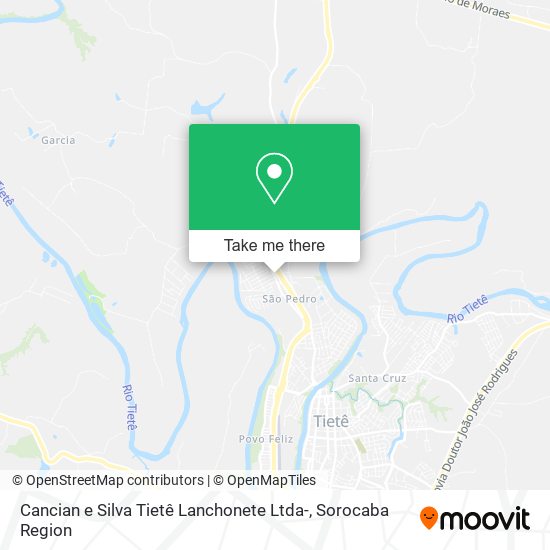 Cancian e Silva Tietê Lanchonete Ltda- map