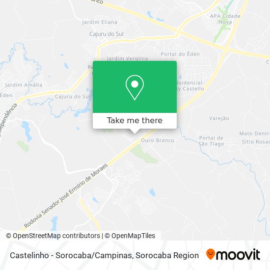 Castelinho - Sorocaba/Campinas map