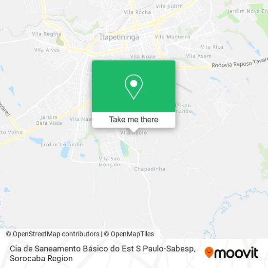 Cia de Saneamento Básico do Est S Paulo-Sabesp map