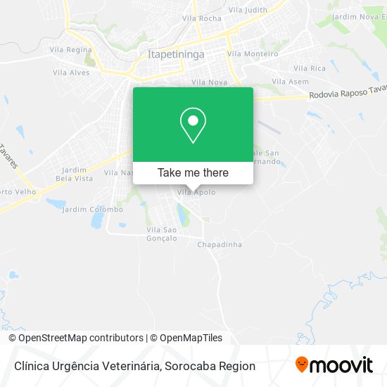 Clínica Urgência Veterinária map