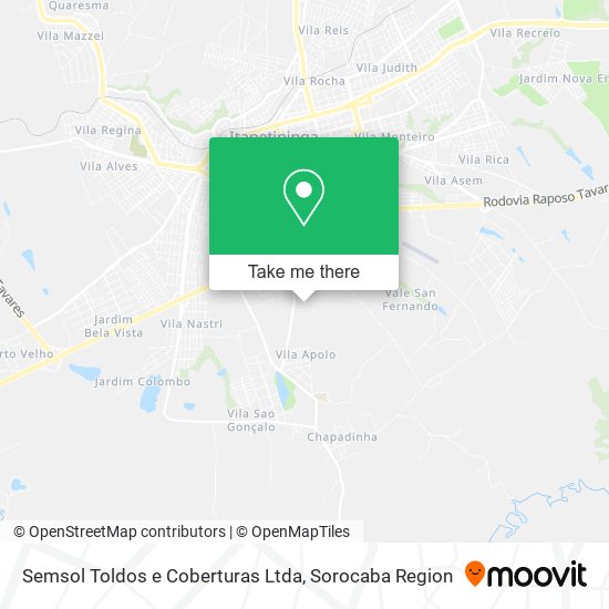 Semsol Toldos e Coberturas Ltda map
