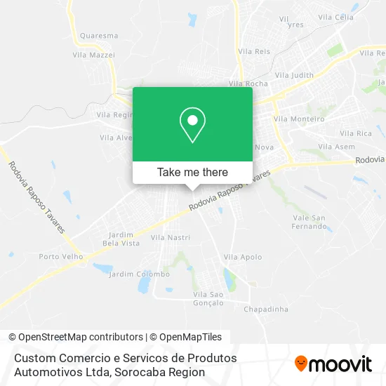 Custom Comercio e Servicos de Produtos Automotivos Ltda map