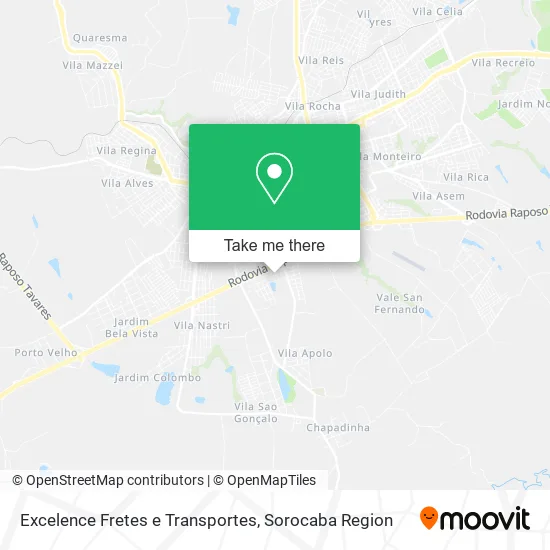 Excelence Fretes e Transportes map