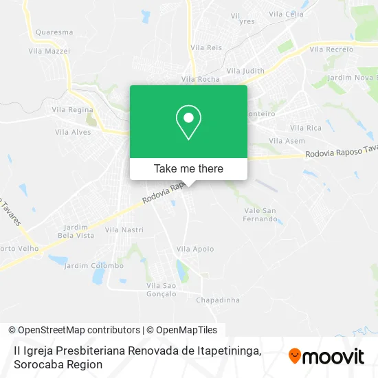 II Igreja Presbiteriana Renovada de Itapetininga map