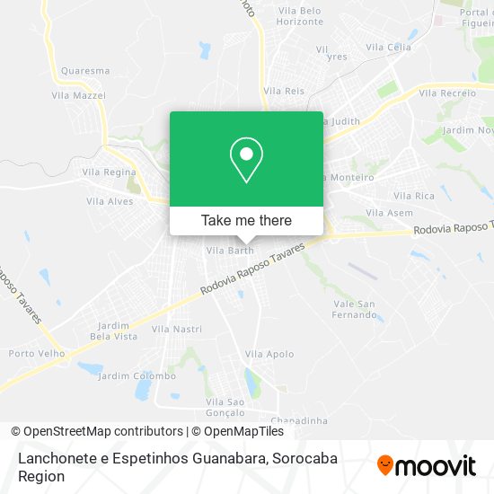 Lanchonete e Espetinhos Guanabara map