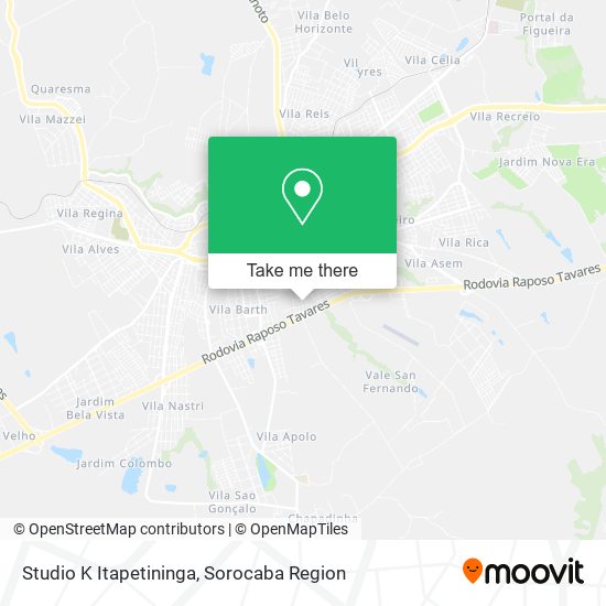Studio K Itapetininga map