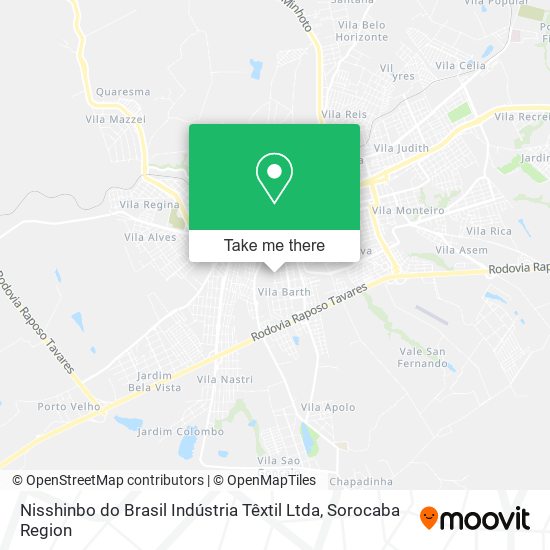 Nisshinbo do Brasil Indústria Têxtil Ltda map