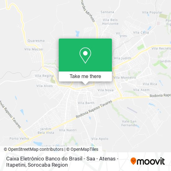 Caixa Eletrônico Banco do Brasil - Saa - Atenas - Itapetini map