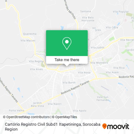 Cartório Registro Civil Subd1 Itapetininga map