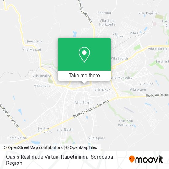Oásis Realidade Virtual Itapetininga map