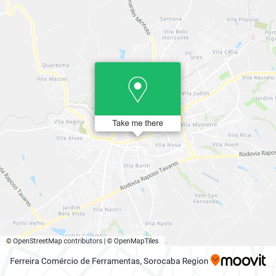 Ferreira Comércio de Ferramentas map