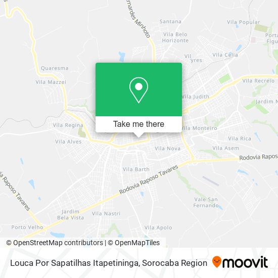 Louca Por Sapatilhas Itapetininga map